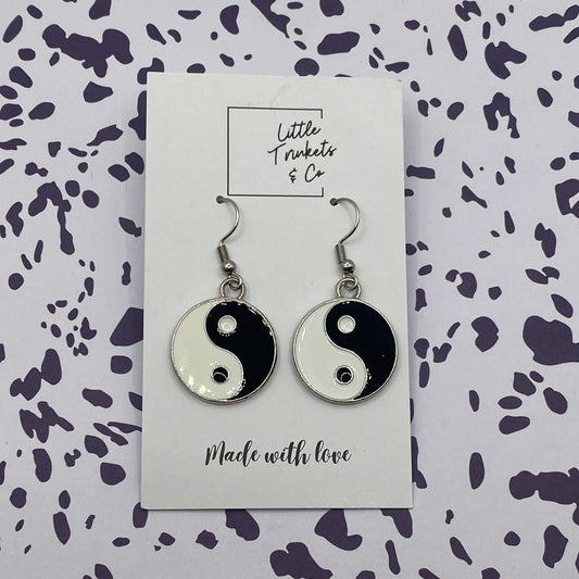 Yin-Yang Dangle Earrings