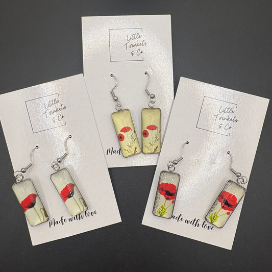 ANZAC POPPY DANGLE CABOCHON